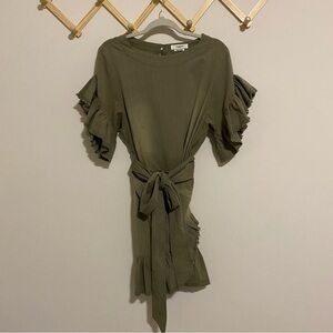Isabel Marant Etoile Olive Green Wrap Dress size 38